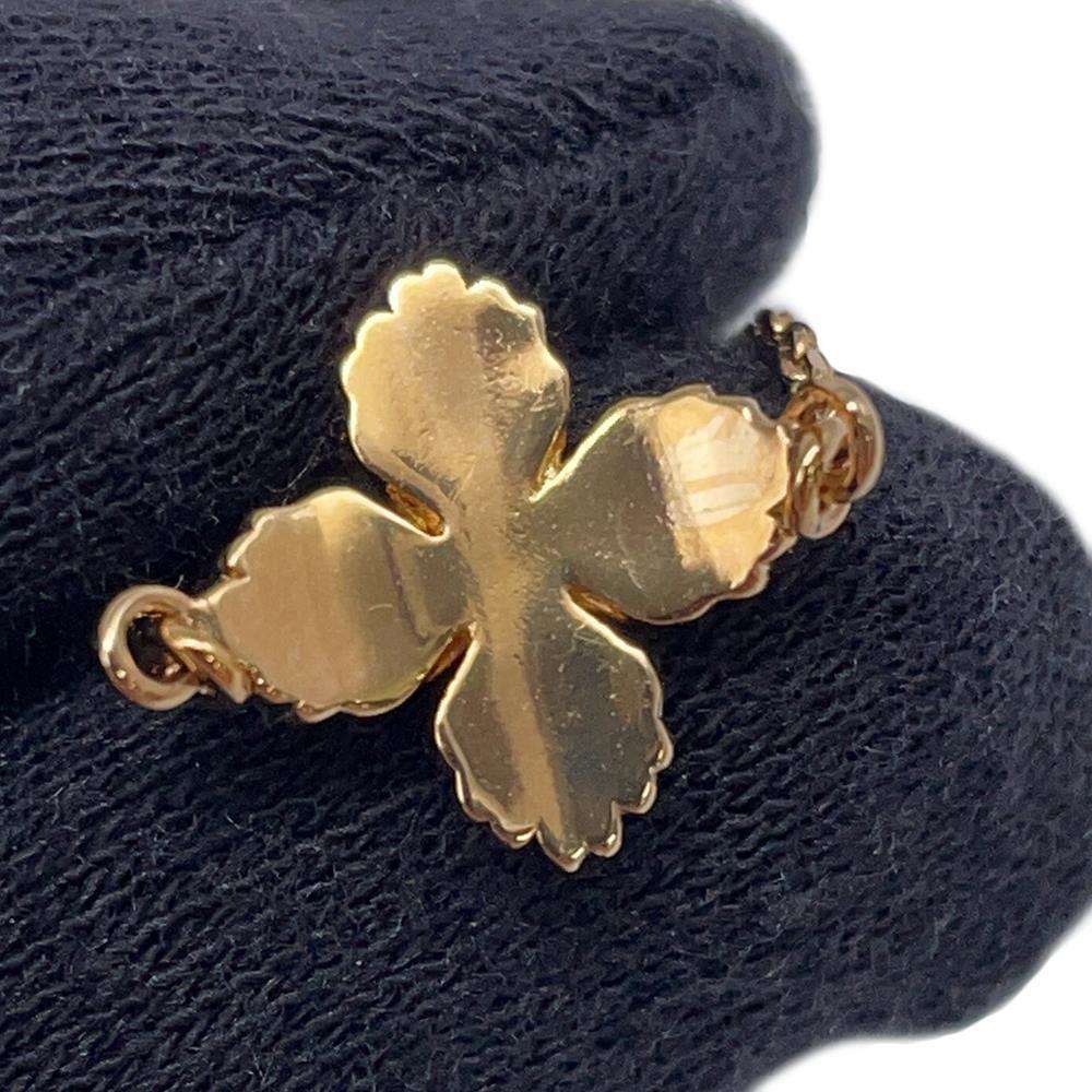 LOUIS VUITTON Bague Blooming Strass 3-Ring Size M GoldM68378 Metal