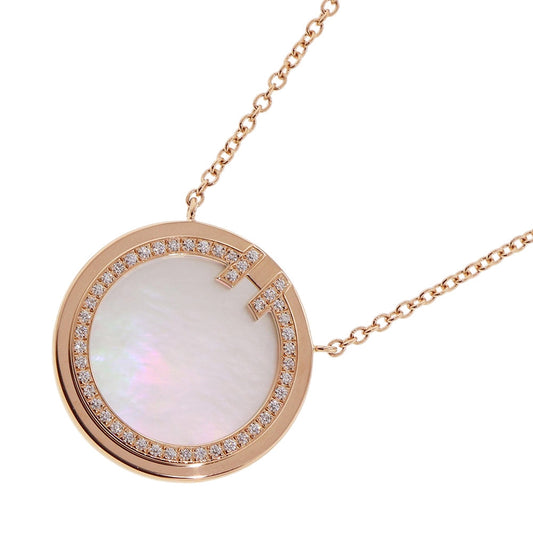 TIFFANY&Co. Diamond & Mother of Pearl Circle Pendant64026801 18K Pink Gold
