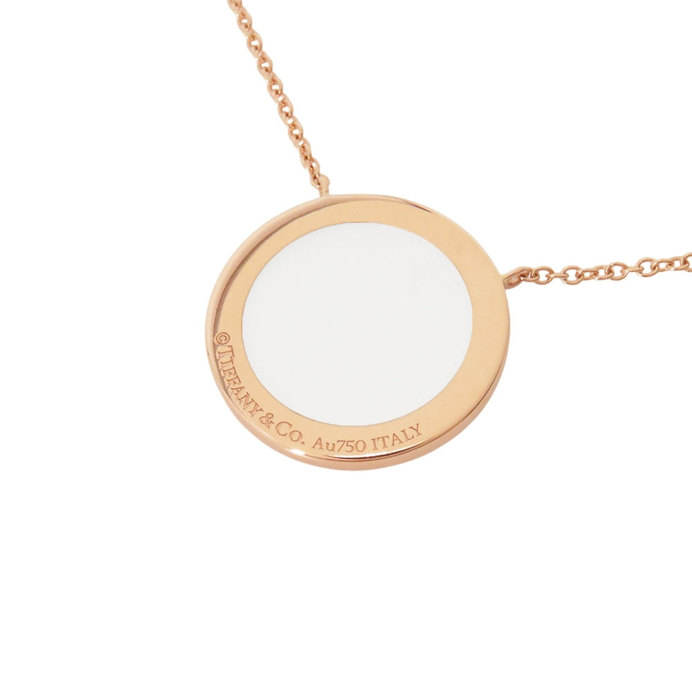 TIFFANY&Co. Diamond & Mother of Pearl Circle Pendant64026801 18K Pink Gold