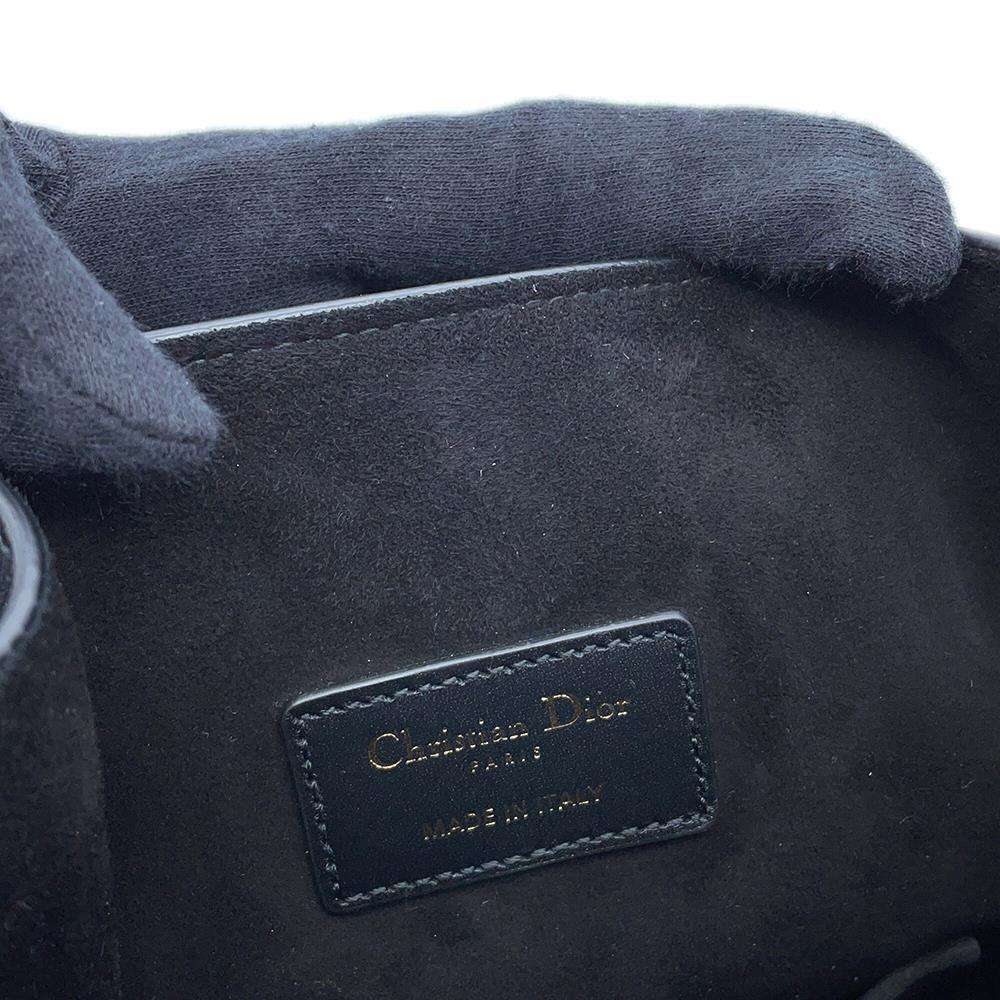 Dior C'est Dior CD Embossed Bag BlackM2271UBHA Calf Leather Size Medium