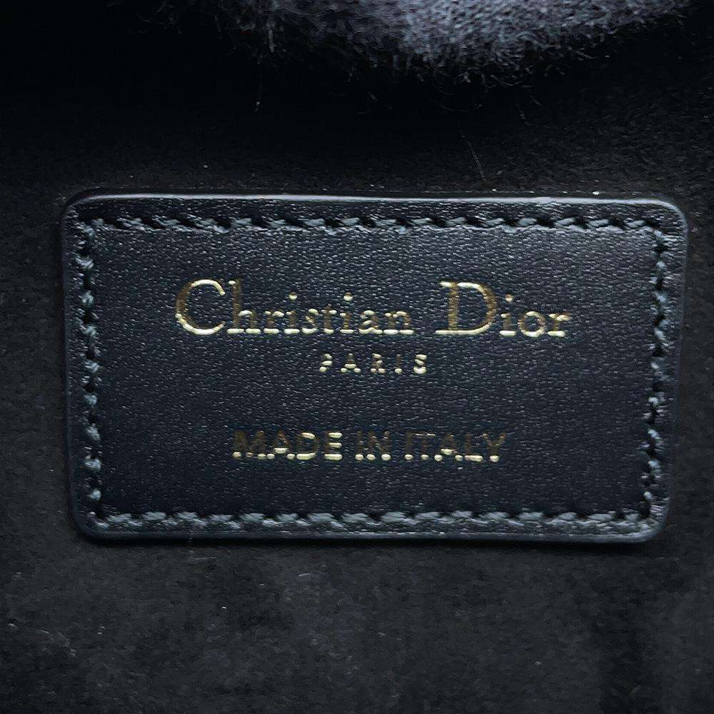 Dior C'est Dior CD Embossed Bag BlackM2271UBHA Calf Leather Size Medium
