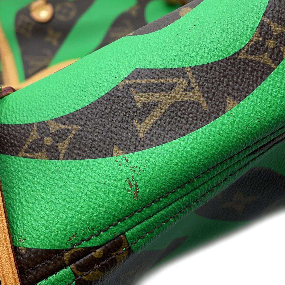 LOUIS VUITTON Neverfull_ Hawaii Limited GreenM44198 Monogram Size MM