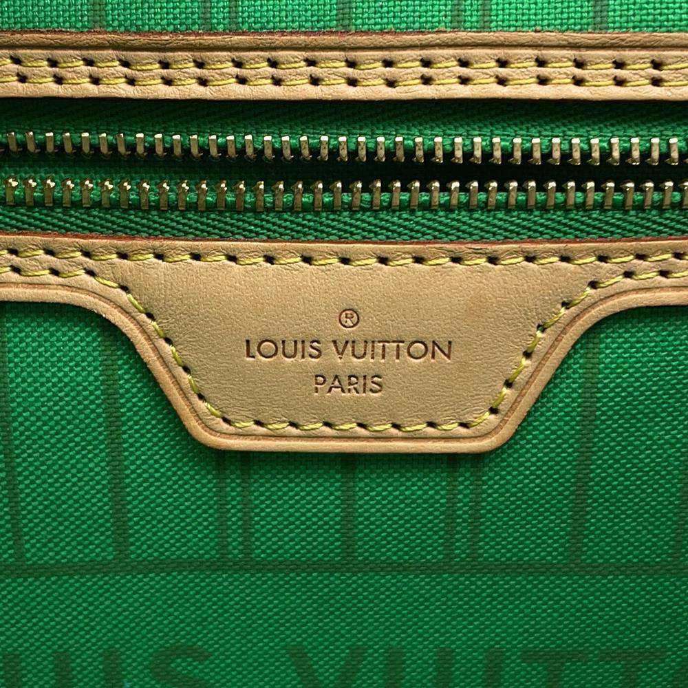 LOUIS VUITTON Neverfull_ Hawaii Limited GreenM44198 Monogram Size MM