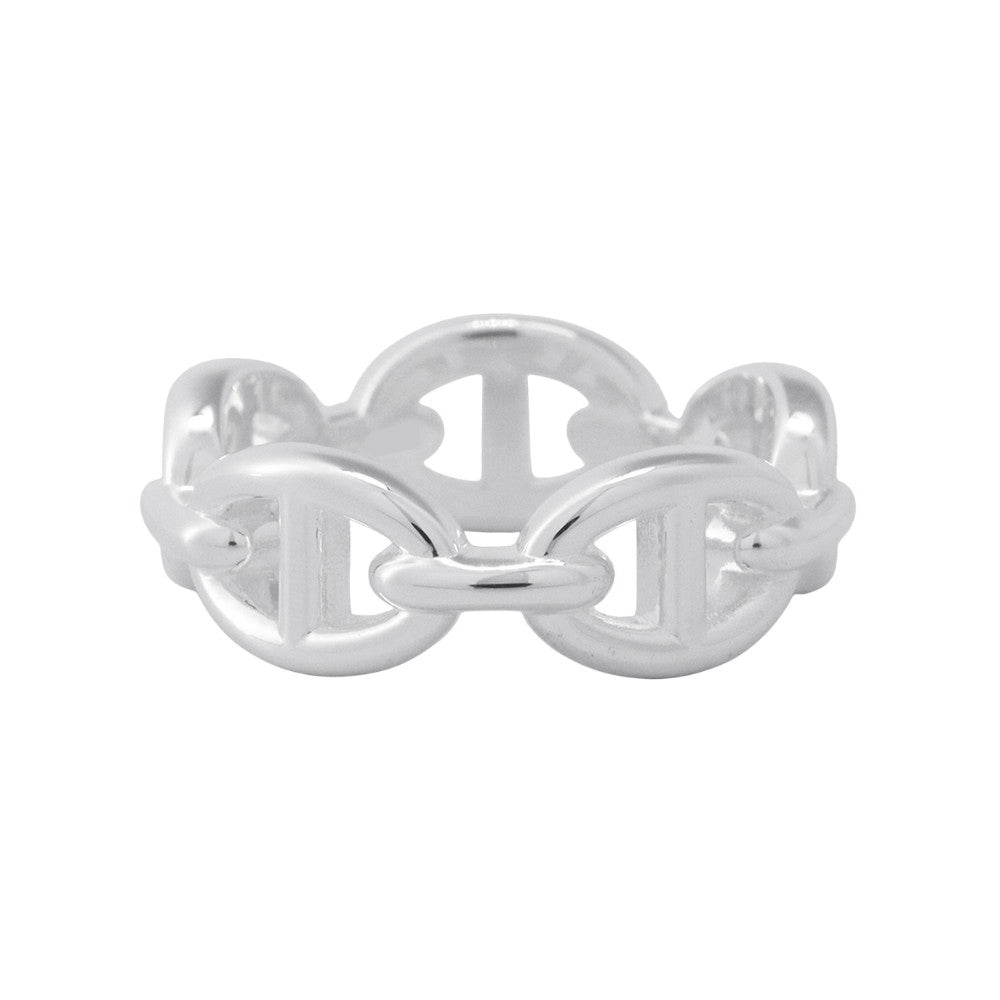 HERMES Chaine d'Ancre Anchene Ring Size 53/#13 PM SV925