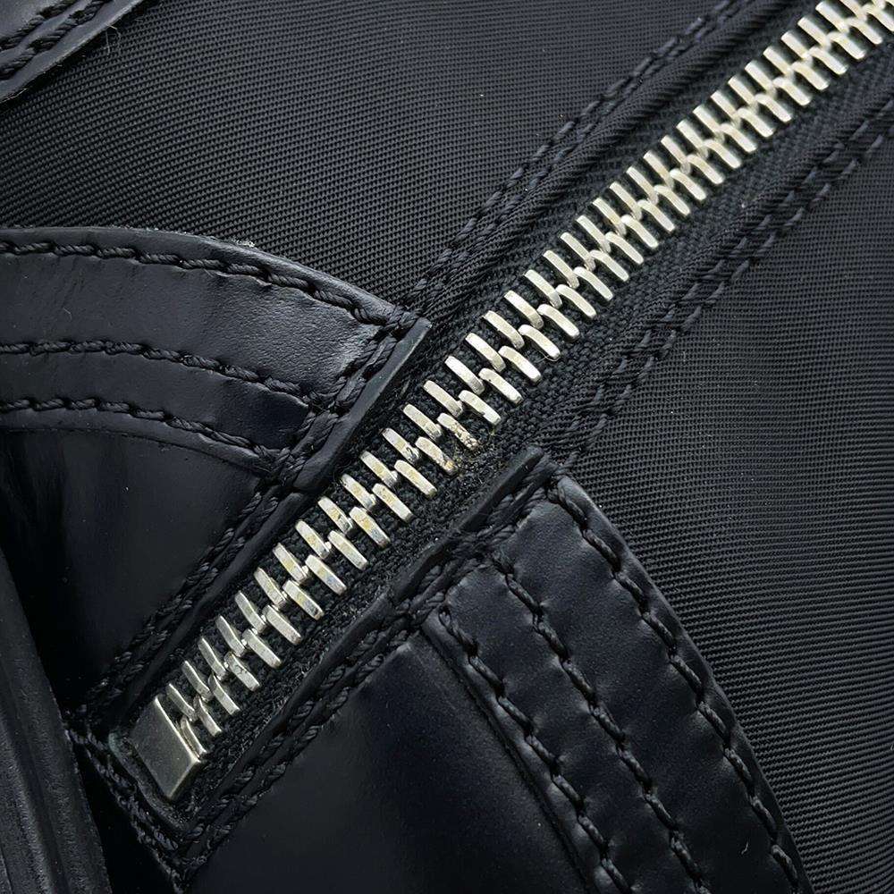 PRADA Long Boots Monolith Combat Boots with Pouch Black Leather Nylon Size 37 2/1