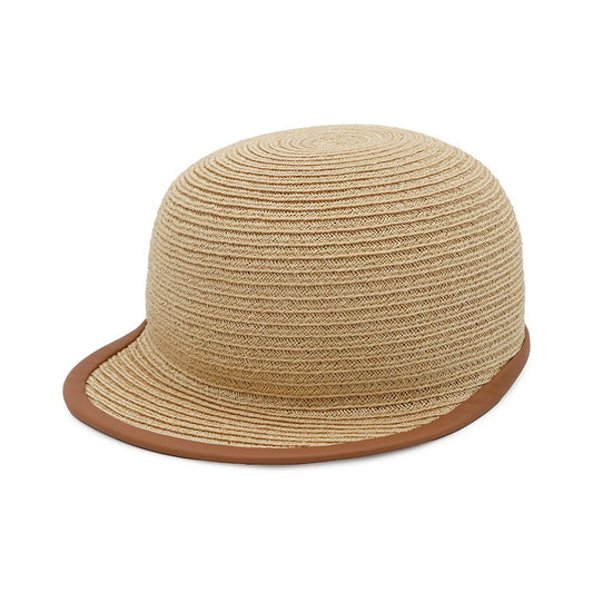 HERMES Cap《Garance》 Size 58 Natural Hemp Swift Leather