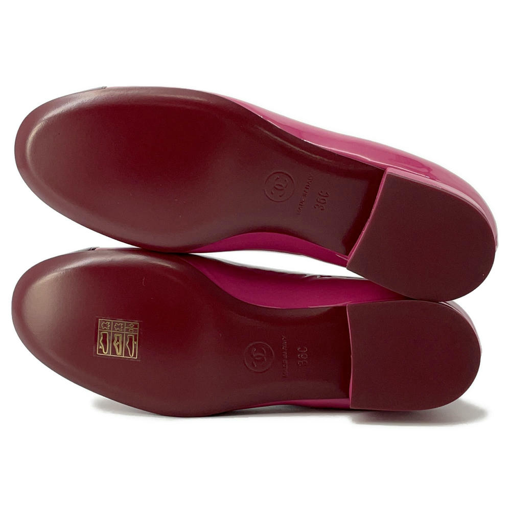 CHANEL CC Logo Pumps Pink/PurpleG45166 Patent Leather Size 36C
