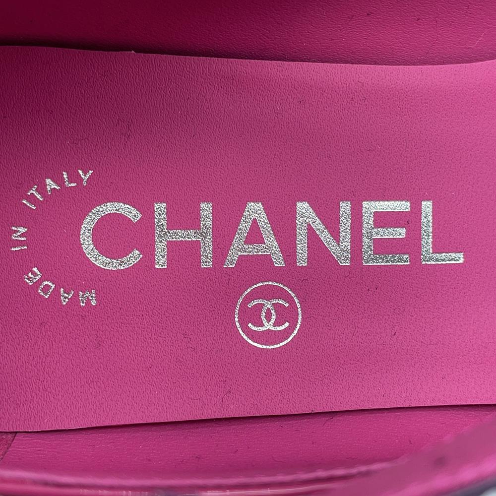 CHANEL CC Logo Pumps Pink/PurpleG45166 Patent Leather Size 36C
