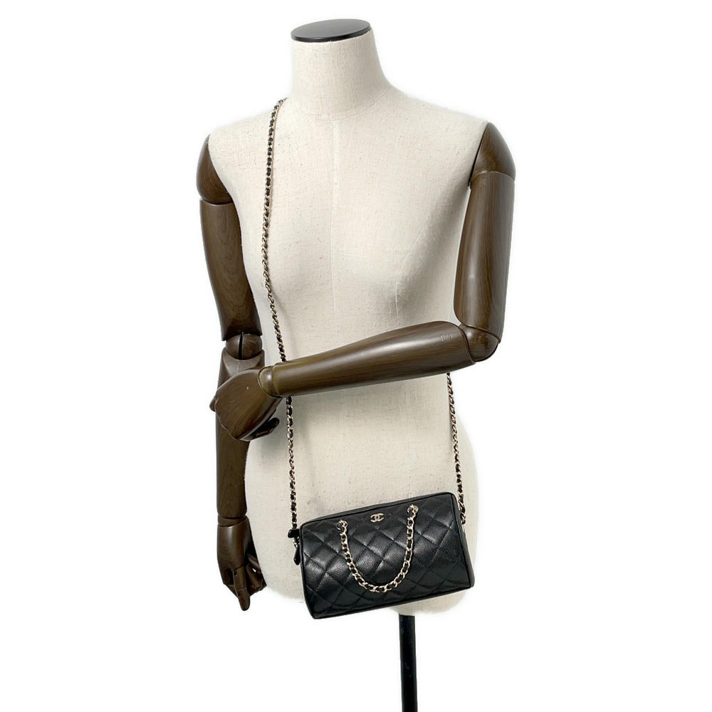 CHANEL Timeless Classic Line Shoulder Bag BlackAP4474 Caviar Leather