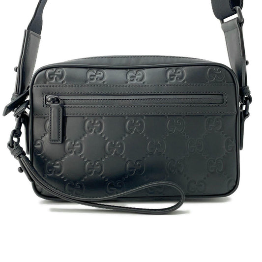 GUCCI GG rubber effect Small Cross Body Bag Black771293 GG Rubber