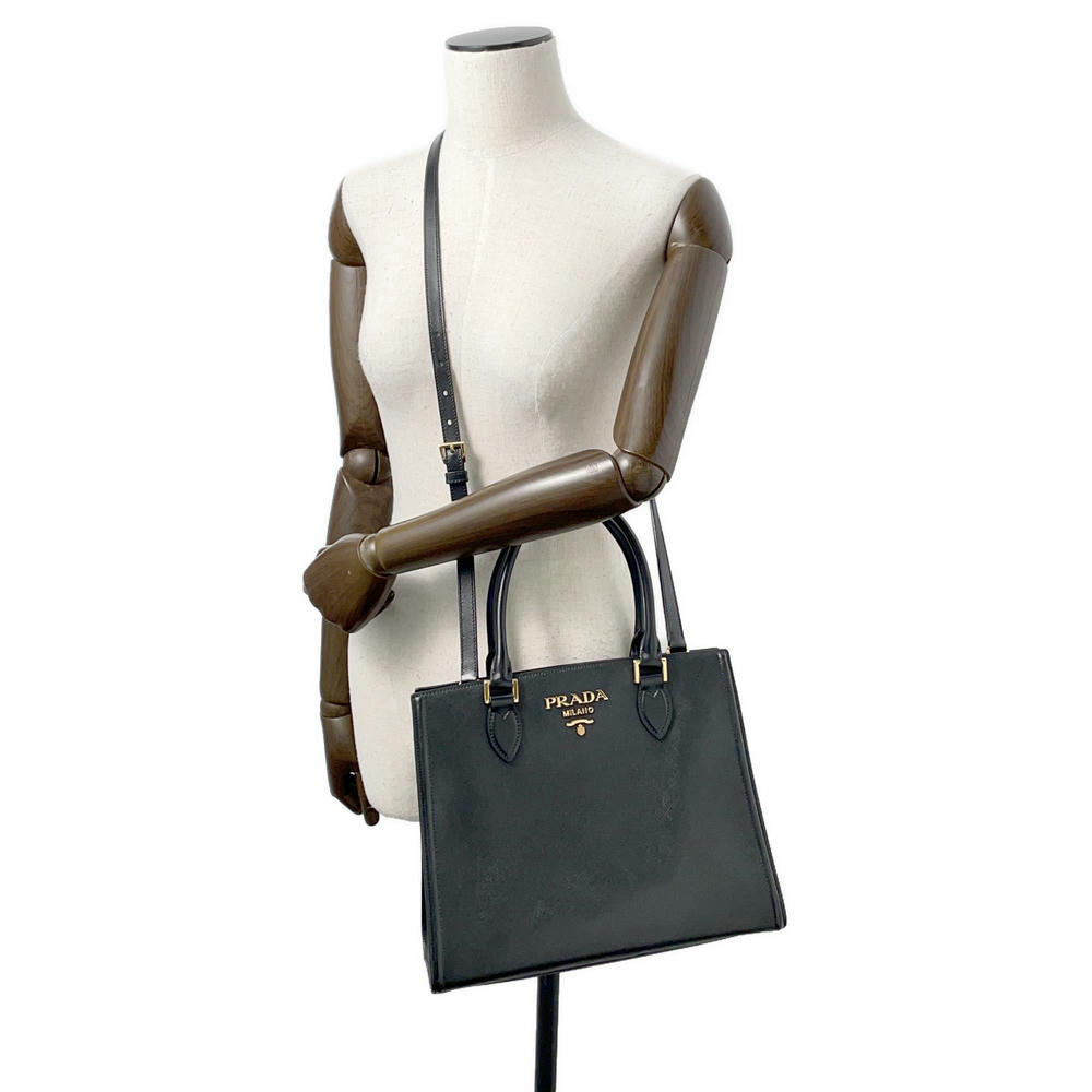 PRADA 2WAYBag Black1BA227 Leather