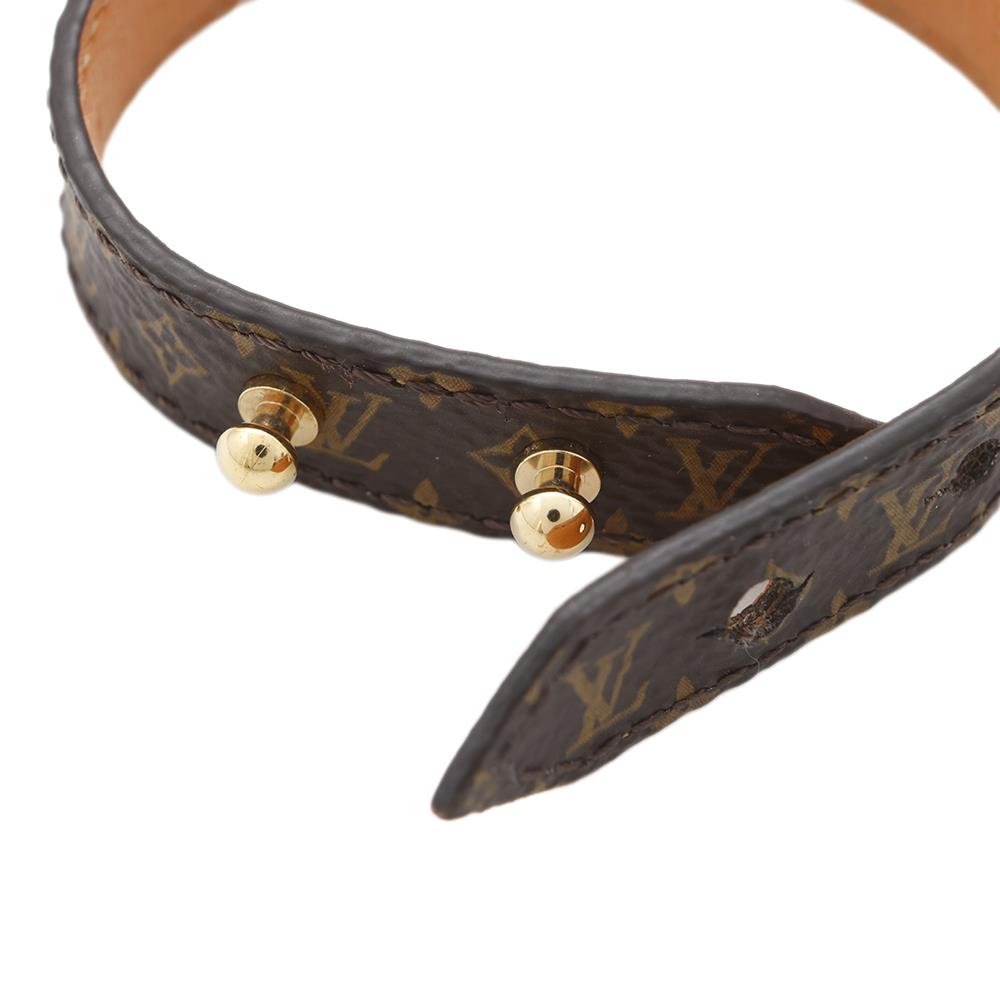 LOUIS VUITTON Bracelet・Essential V Size 15 BrownM6042G Monogram