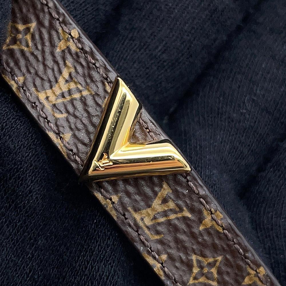 LOUIS VUITTON Bracelet・Essential V Size 15 BrownM6042G Monogram