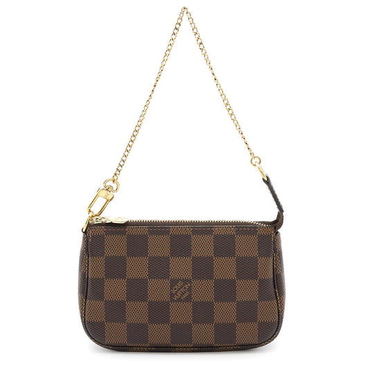 LOUIS VUITTON Mini Pochette Accessoires RedN58009 Damier Ebene Canvas