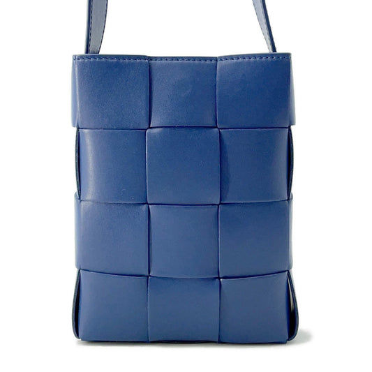 Bottega Veneta Cassette Phone Pouch Blue Leather