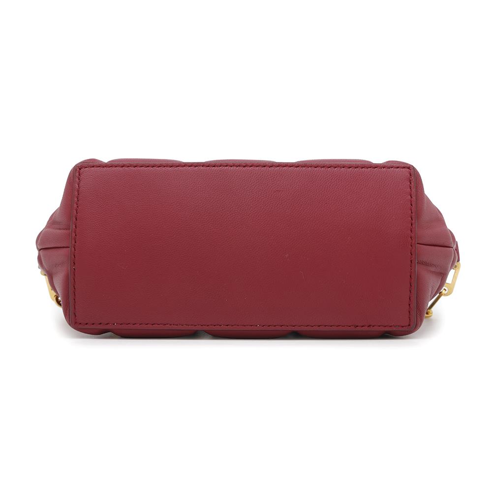 Bottega Veneta Half Moon Shoulder Bag Bordeaux Leather