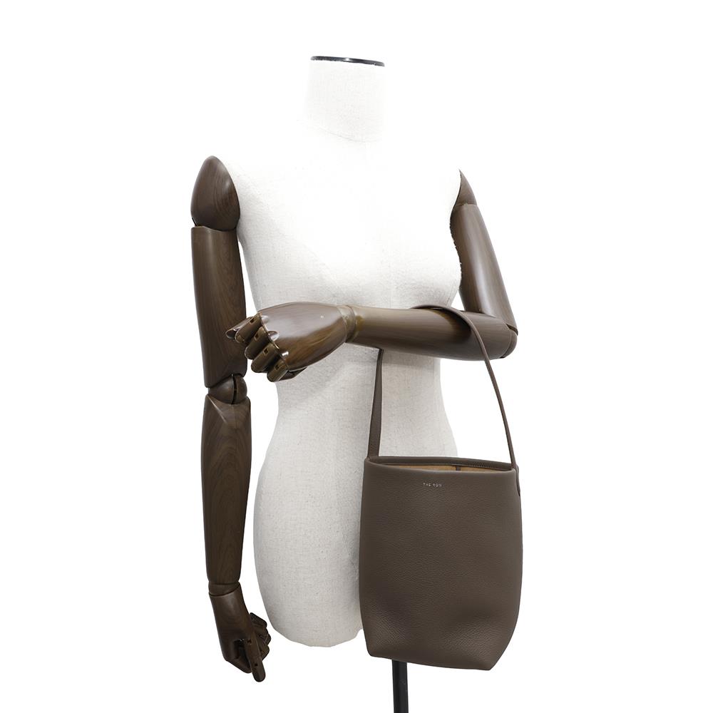 The Row N/S Park Tote Bag Brown Leather Size Small
