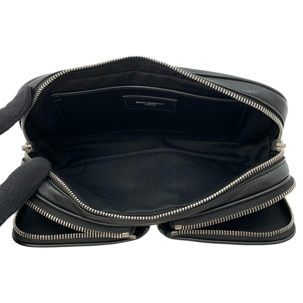 SAINT LAURENT PARIS Shoulder Bag Black712569 Leather Embossed Leather
