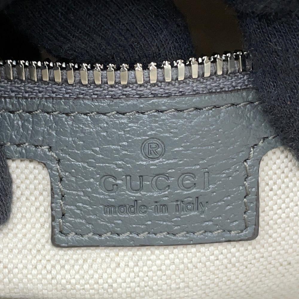 GUCCI Offdia 2WAY Tote Bag Gray763316 GG SupremeCanvas Leather Size Medium