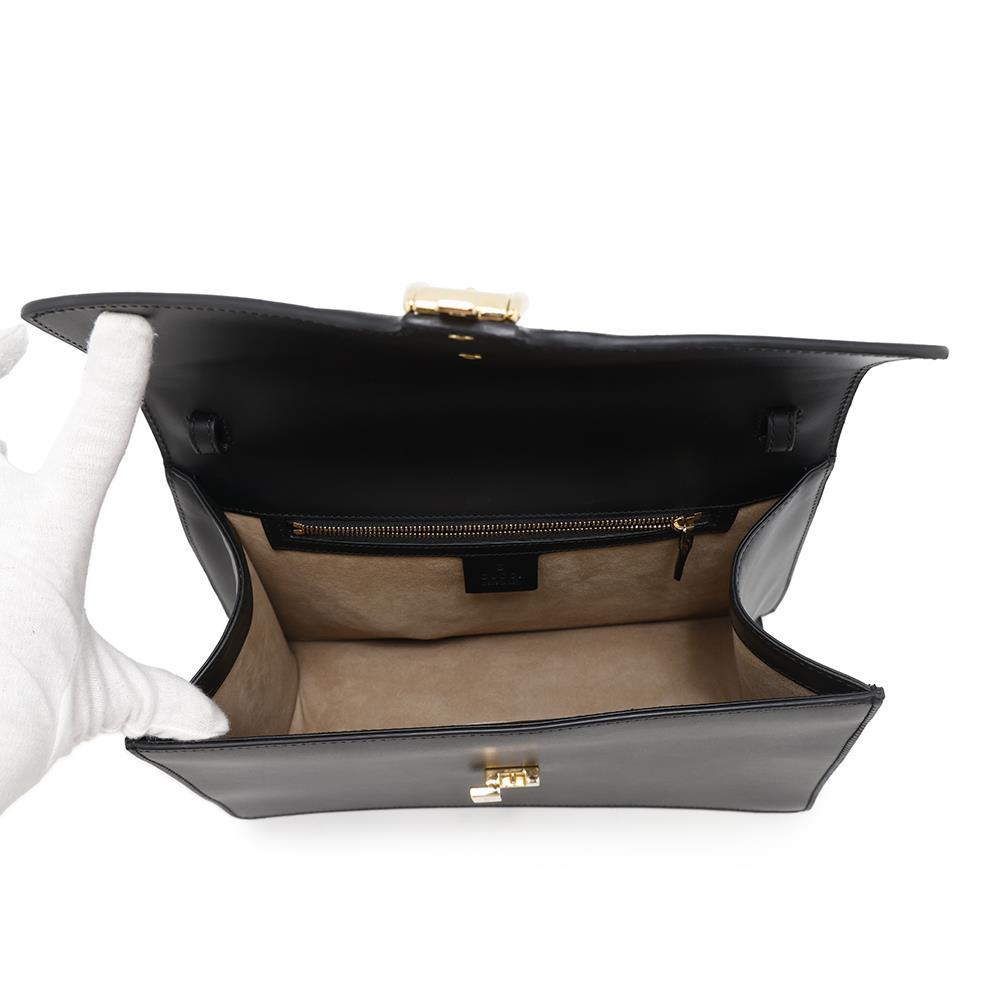 GUCCI Cherie Line Sylvie 2wayHandbag Black431665 Leather