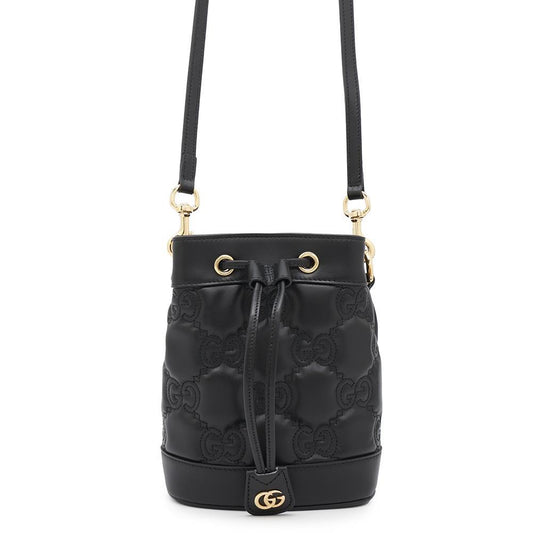 GUCCI GGMatelasse bucket bag Black728231 Leather