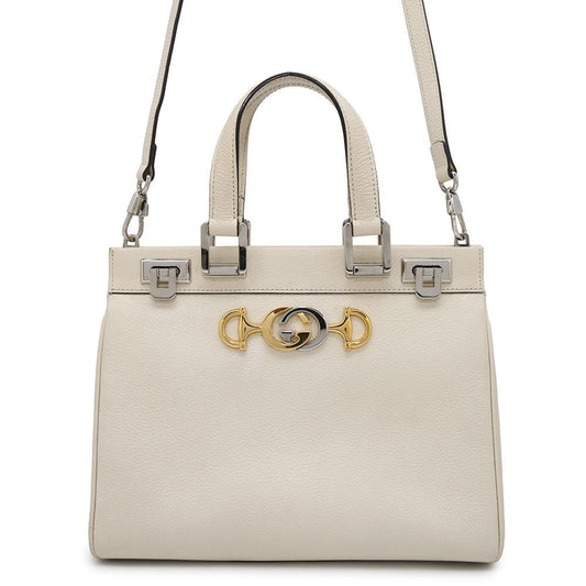 GUCCI Zumi 2wayHandbag Ivory569712 Leather