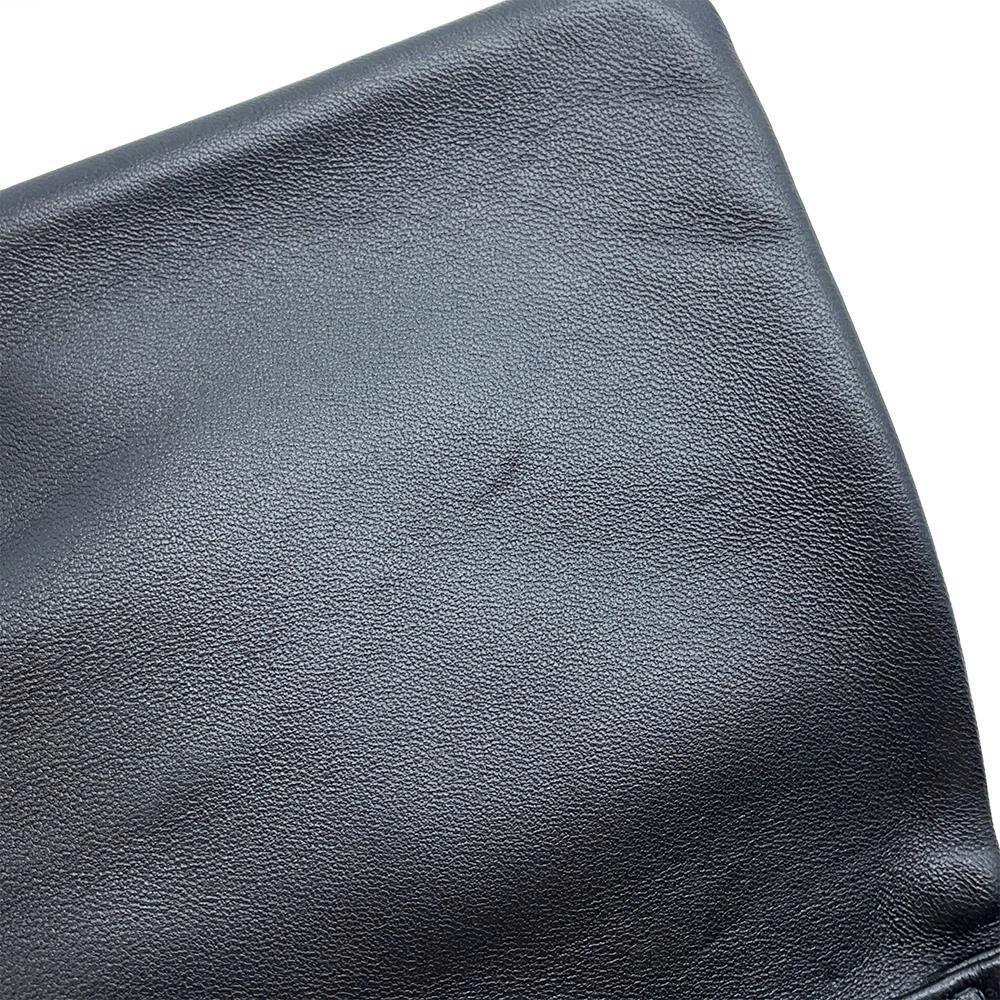 Dior Caro Star Studded Flap Shoulder Wallet Black Leather