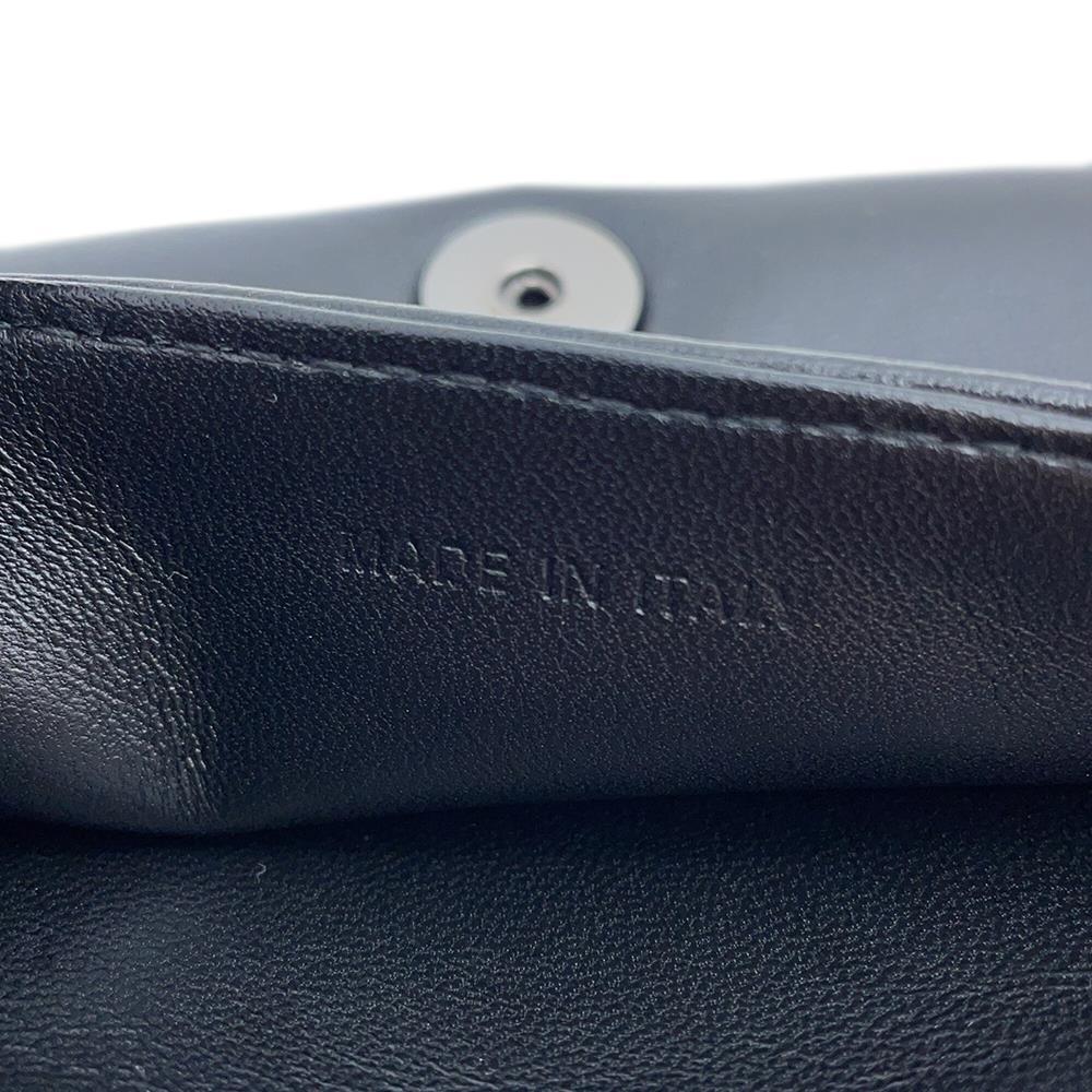 Dior Caro Star Studded Flap Shoulder Wallet Black Leather