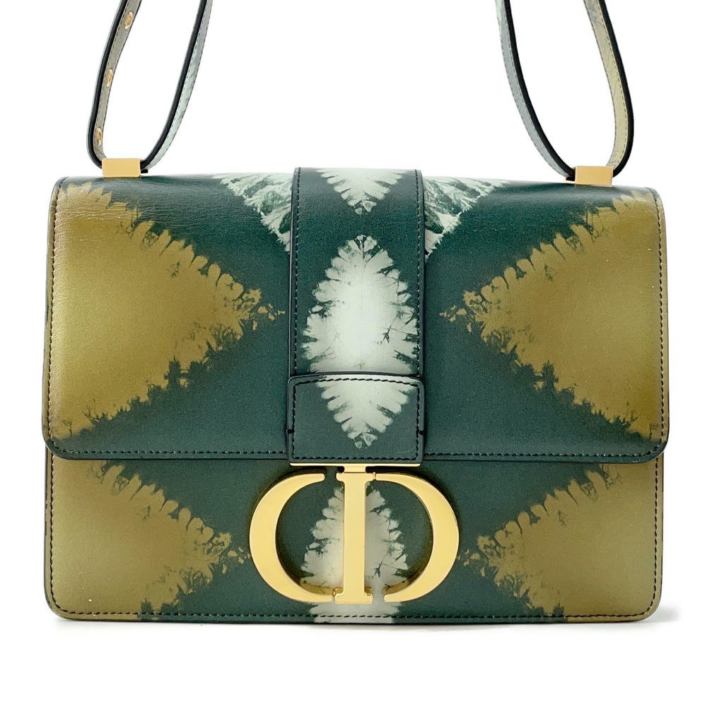 Dior 30 Montaigne Shoulder Bag Green Leather