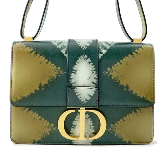 Dior 30 Montaigne Shoulder Bag Green Leather