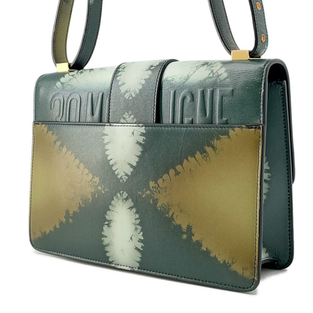 Dior 30 Montaigne Shoulder Bag Green Leather