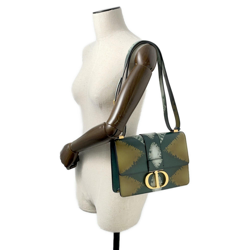 Dior 30 Montaigne Shoulder Bag Green Leather