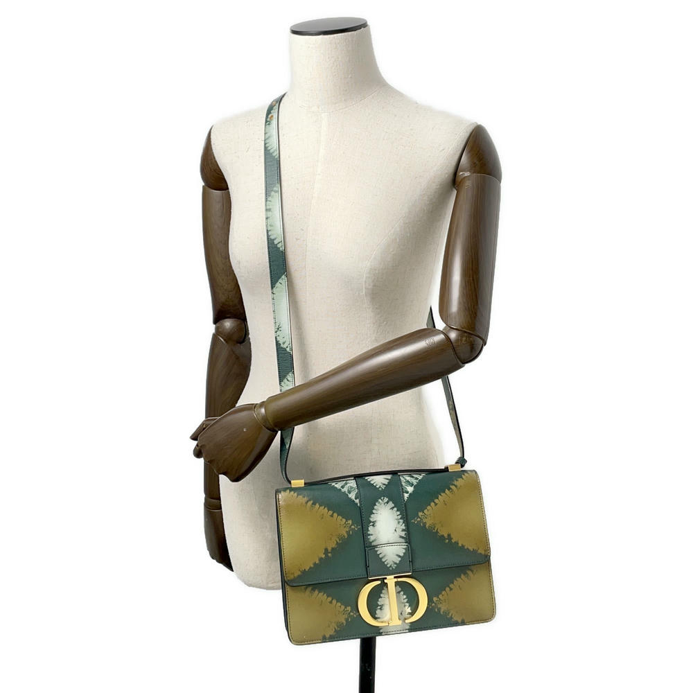 Dior 30 Montaigne Shoulder Bag Green Leather