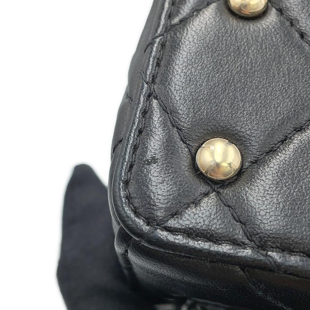 CHANEL Matelasse Vanity ChainShoulder Bag Black Lambskin