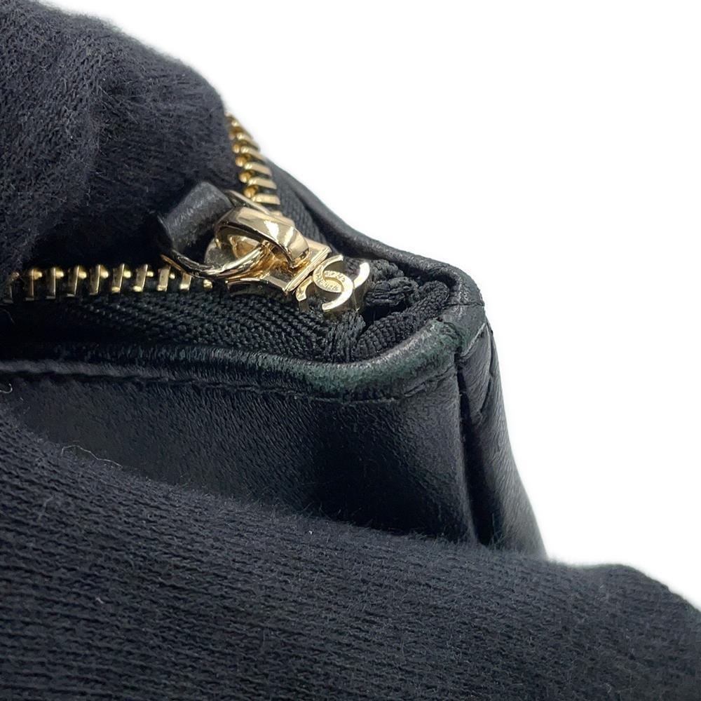 CHANEL Matelasse Clutch Bag Black Lambskin