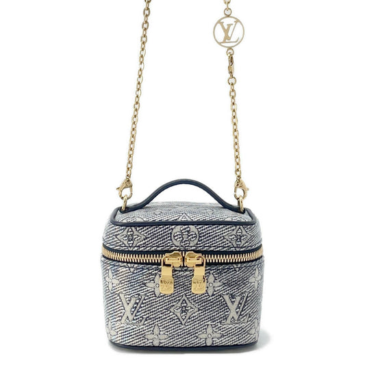 LOUIS VUITTON micro vanity BlueM82467 Monogram Laminated Jacquard
