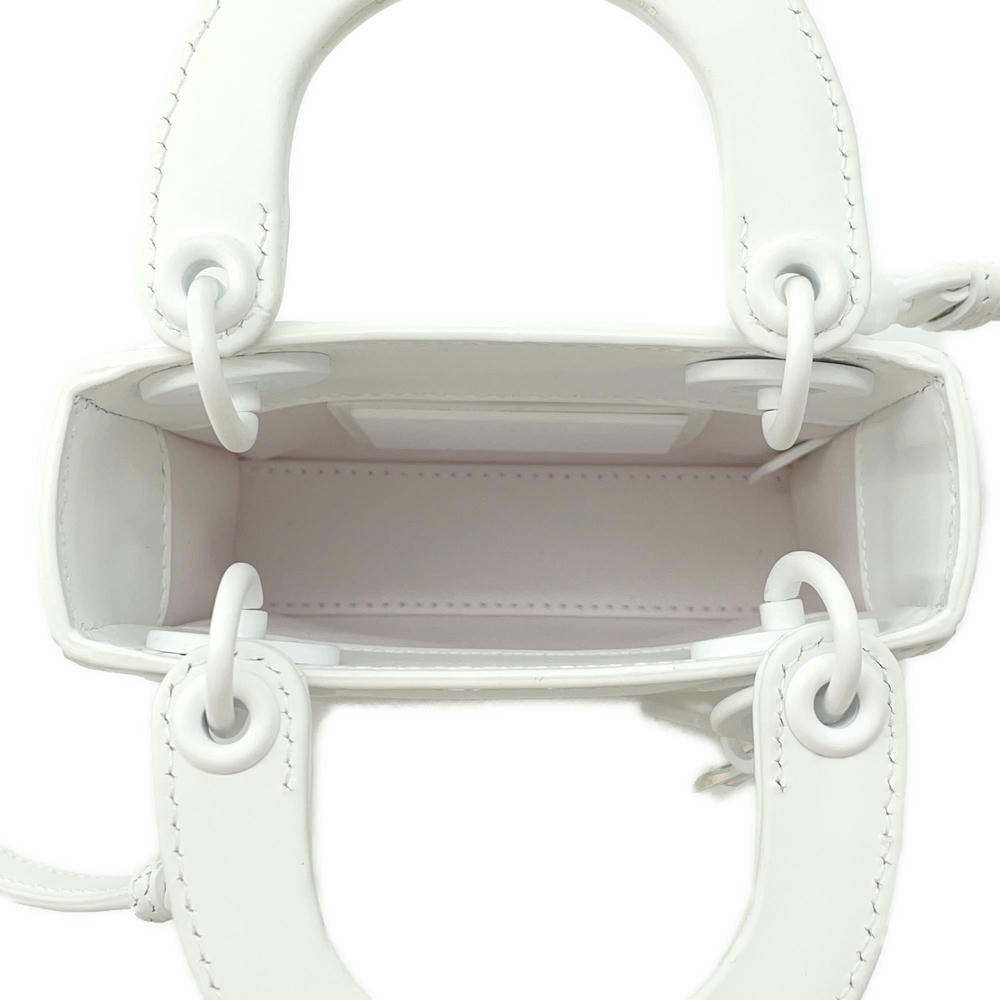 Dior Lady Dior Capsule Bag White Leather Plastic
