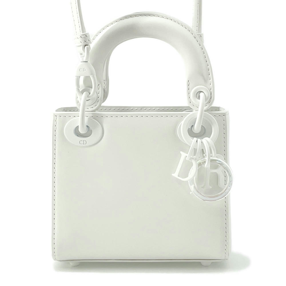 Dior Lady Dior Capsule Bag White Leather Plastic