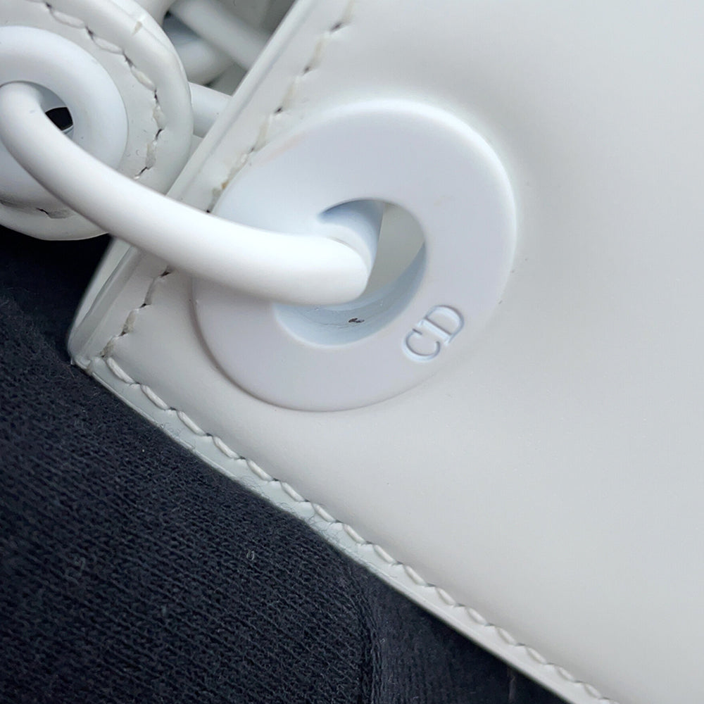 Dior Lady Dior Capsule Bag White Leather Plastic