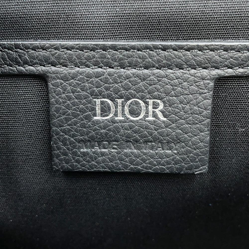 Dior Oblique Saddle Flap Messenger Bag Black1ADPO049YKS Jacquard Grained CalfLeather Size Small