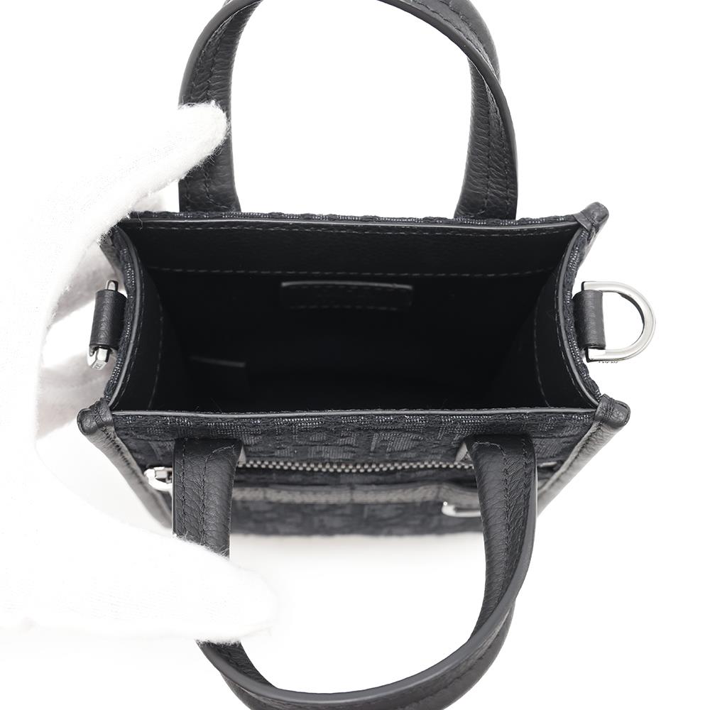 Dior Safari North South 2way Tote Bag Black2ESWS017YKY Jacquard Calf Leather Size Mini