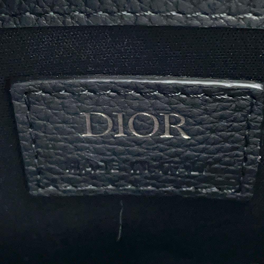 Dior Safari North South 2way Tote Bag Black2ESWS017YKY Jacquard Calf Leather Size Mini