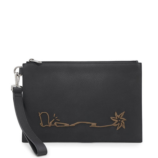 Dior Cactus Jack Collaboration Clutch Bag Black2ESCA338SOT Leather
