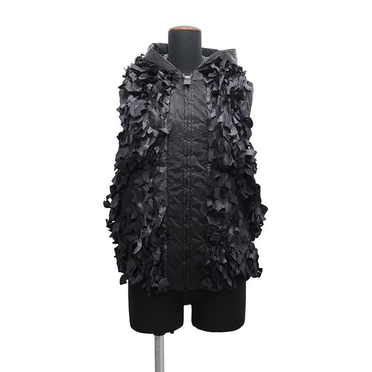 CHANEL Sports line hooded vest Size 38 BlackP36696 Polyurethane70% Nylon30%