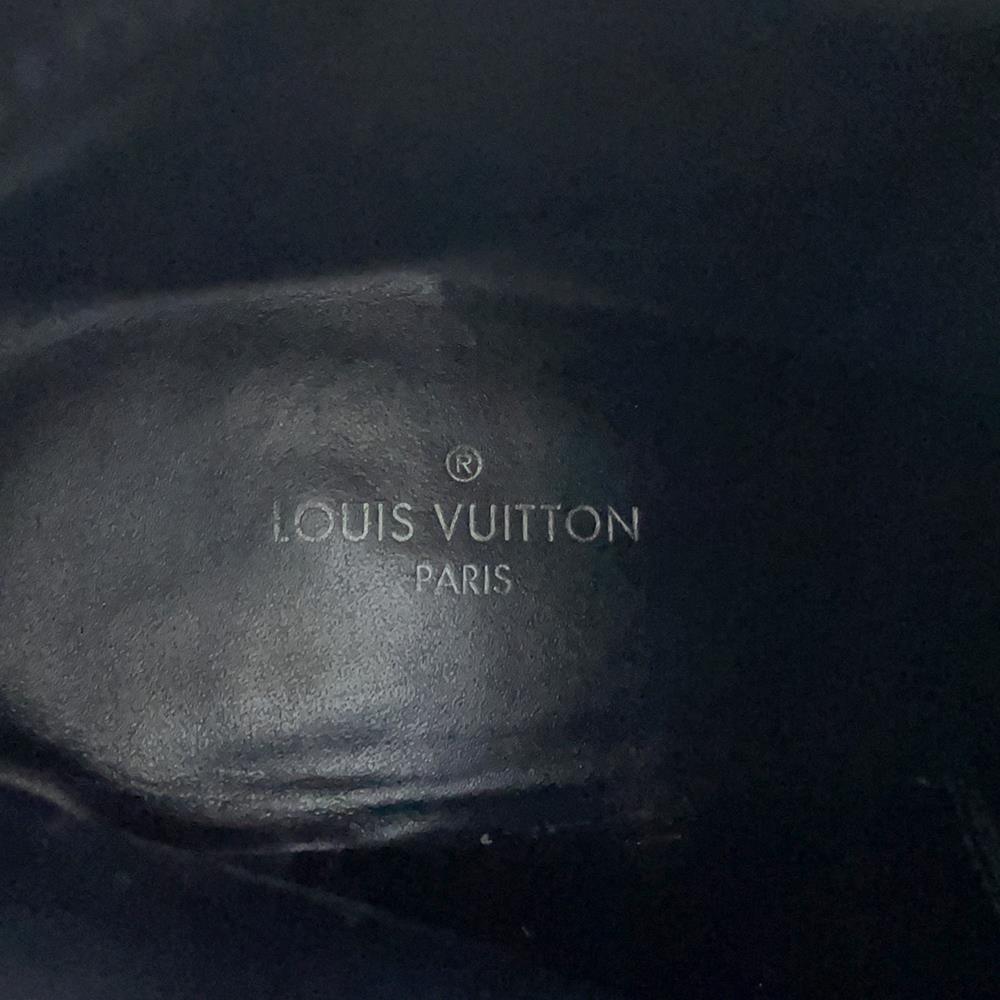 LOUIS VUITTON Star Trail Line Boots Noir Monogram Patent Leather Size 36 1/2