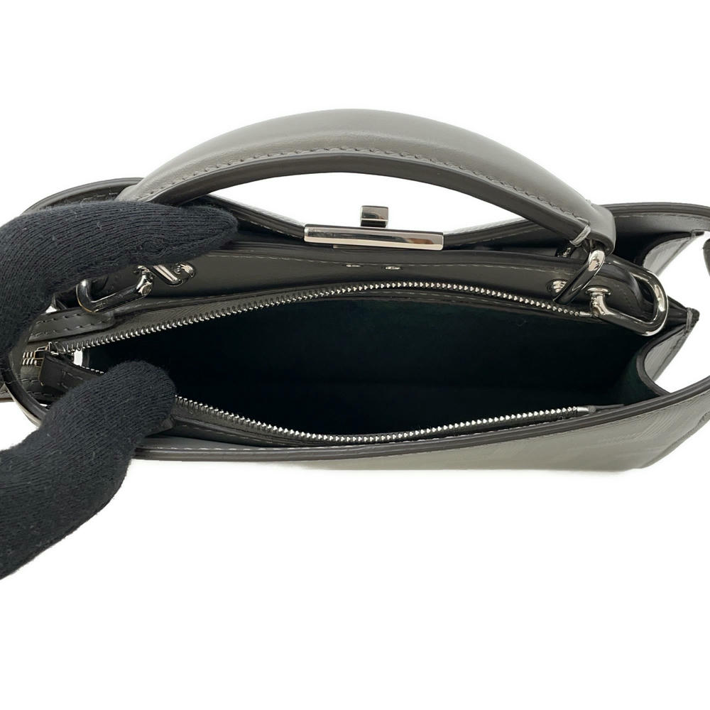 FENDI Peekaboo ICUXCross 2wayBag Gray7VA582 Leather