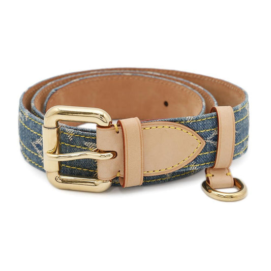 LOUIS VUITTON Belt Belt Size 80 BlueM6921U Monogram Denim