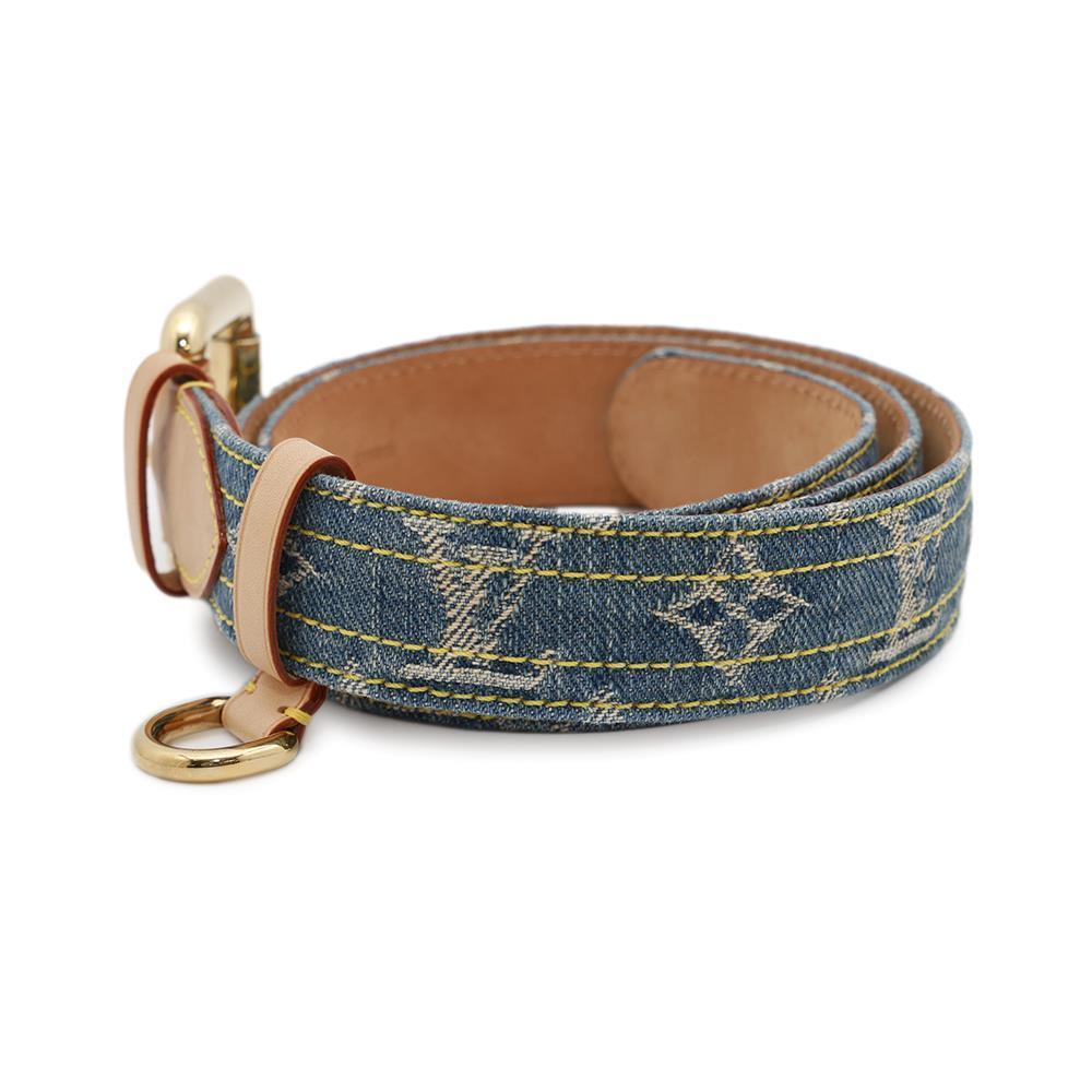 LOUIS VUITTON Belt Belt Size 80 BlueM6921U Monogram Denim