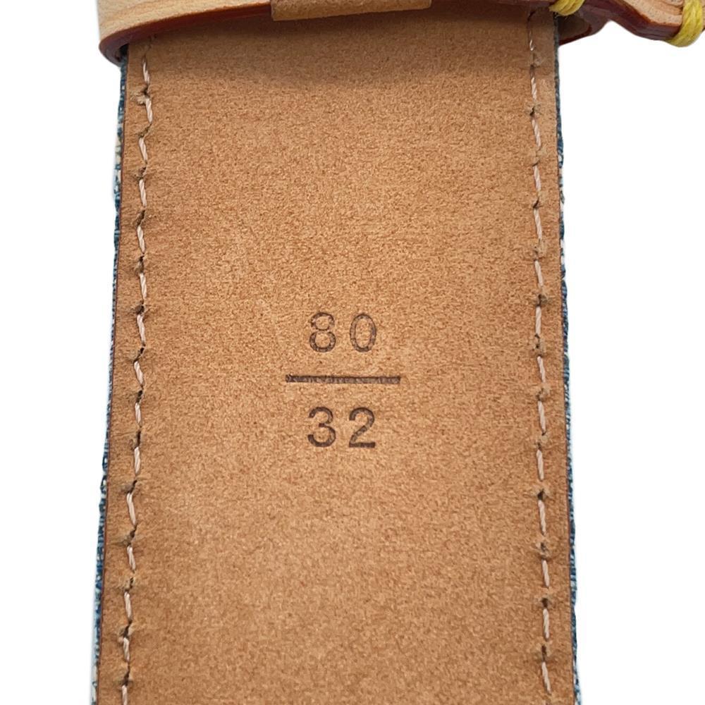 LOUIS VUITTON Belt Belt Size 80 BlueM6921U Monogram Denim