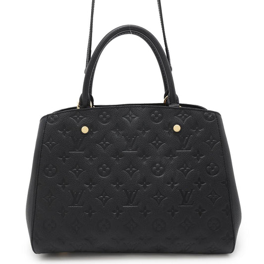 LOUIS VUITTON Montaigne NoirM41048 Monogram Empreinte Leather Size MM